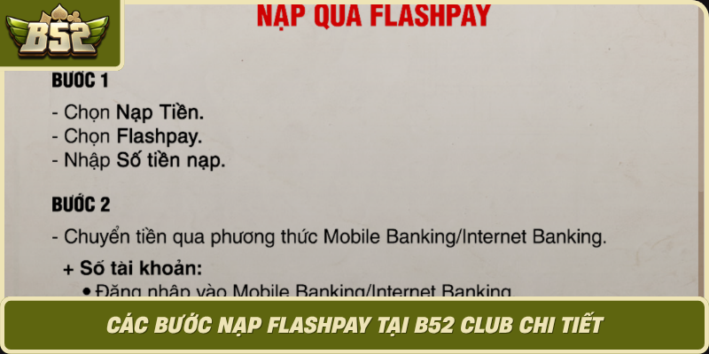 Cac Buoc Nap Flashpay Tai B52 Club Chi Tiet