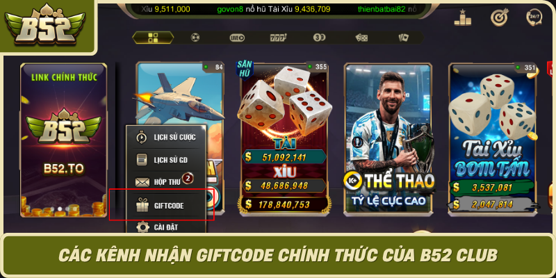 Cac Kenh Nhan Giftcode Chinh Thuc Cua B52 Club