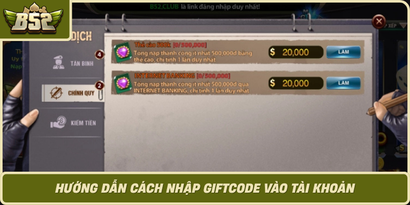 Huong Dan Cach Nhap Giftcode Vao Tai Khoan