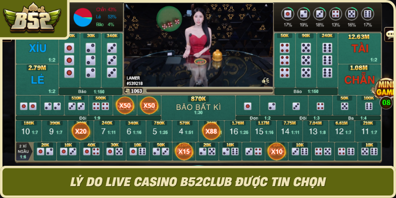 Ly Do Live Casino B52Club Duoc Tin Chon 1
